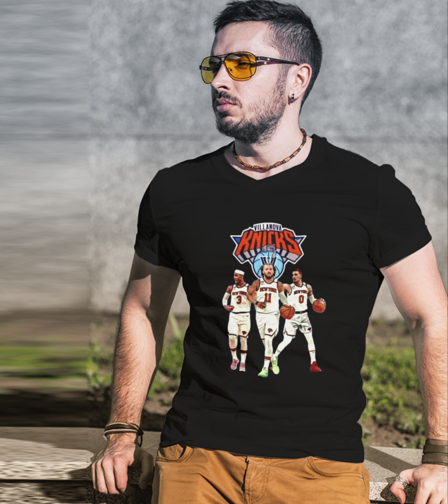 Villanova Knicks Josh Hart Jalen Brunson Donte DiVincenzo T-Shirt