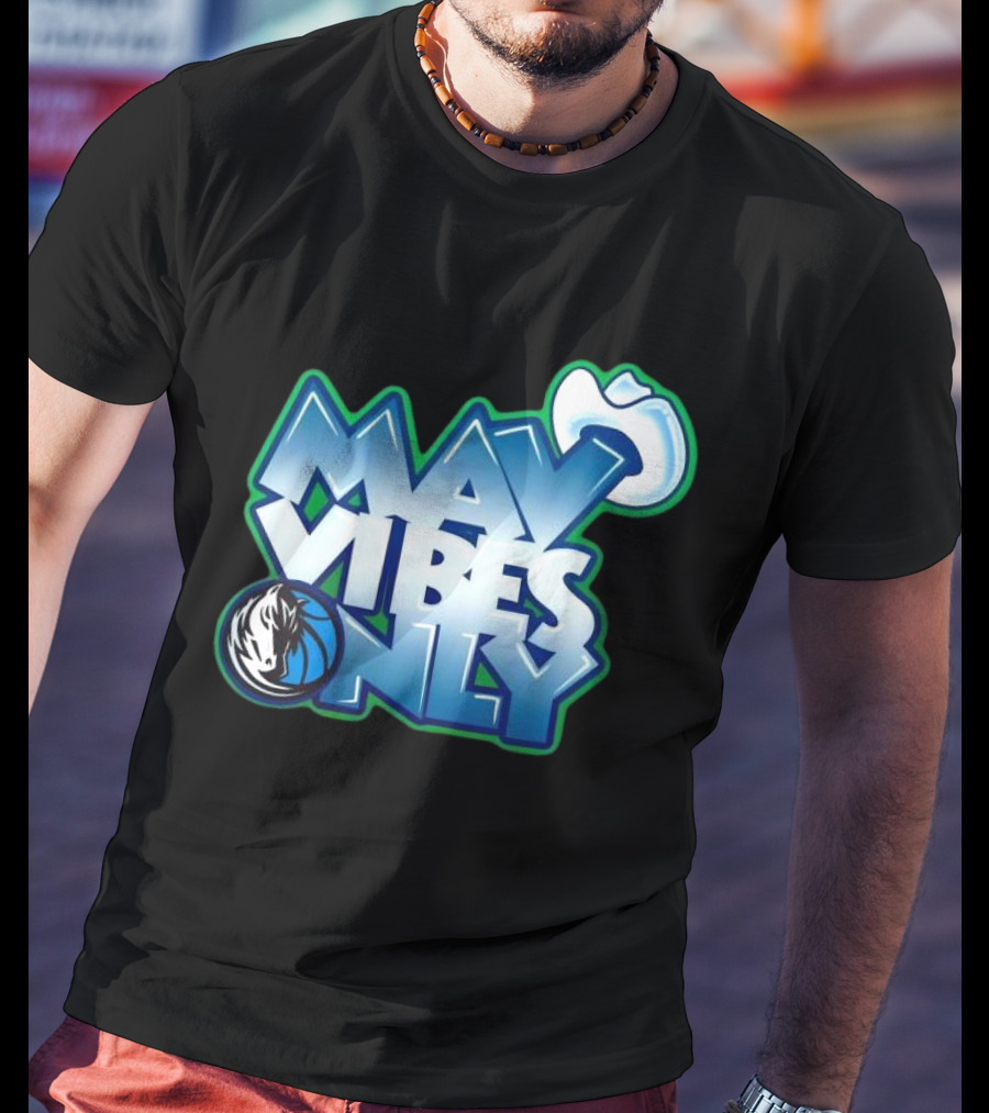 Mav Vibes Only Dallas Mavericks Basketball Logo Cowboy Hat T-Shirt