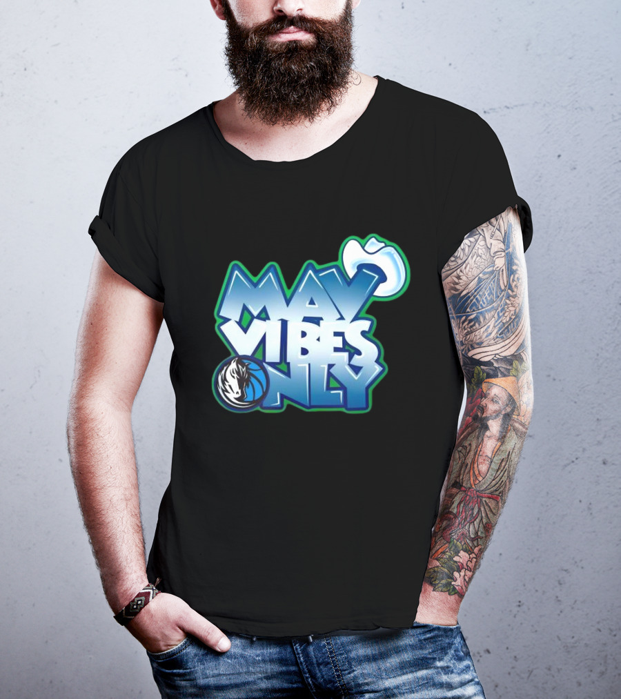 Mav Vibes Only Dallas Mavericks Basketball Logo Cowboy Hat T-Shirt