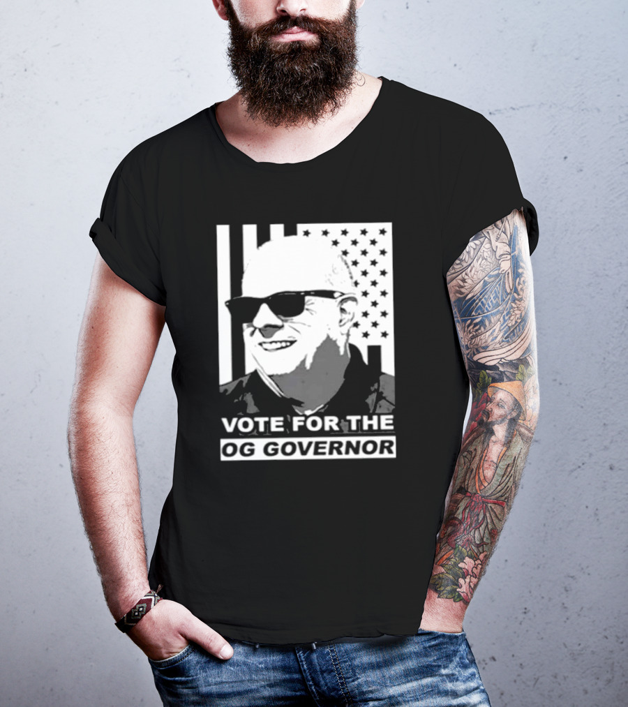 Vote For The OG Governor Larry Hogan With American Flag Background T-Shirt