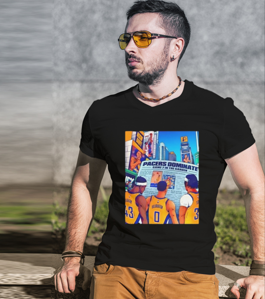 Pacers Dominate Game 7 In The Garden Broad Street Victory Highlights T-Shirt