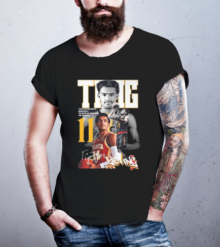 Trae Young Atlanta Hawks Basketball Star True Signature T-Shirt