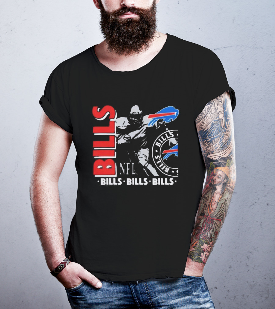 Buffalo Bills NFL Football Player Bills Bills Bills Logo T-Shirt