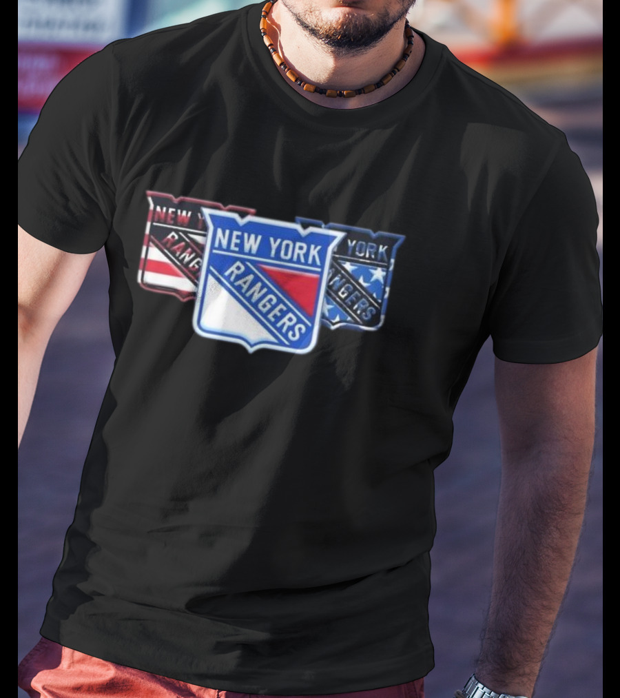 New York Rangers Logo Trio Fan Forever T-Shirt