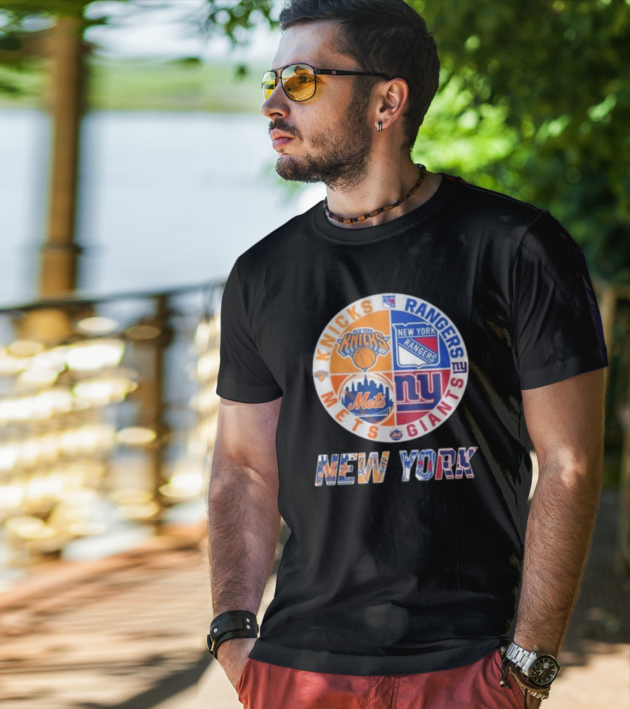 Knicks Rangers Mets Giants New York Proud Fan T-Shirt
