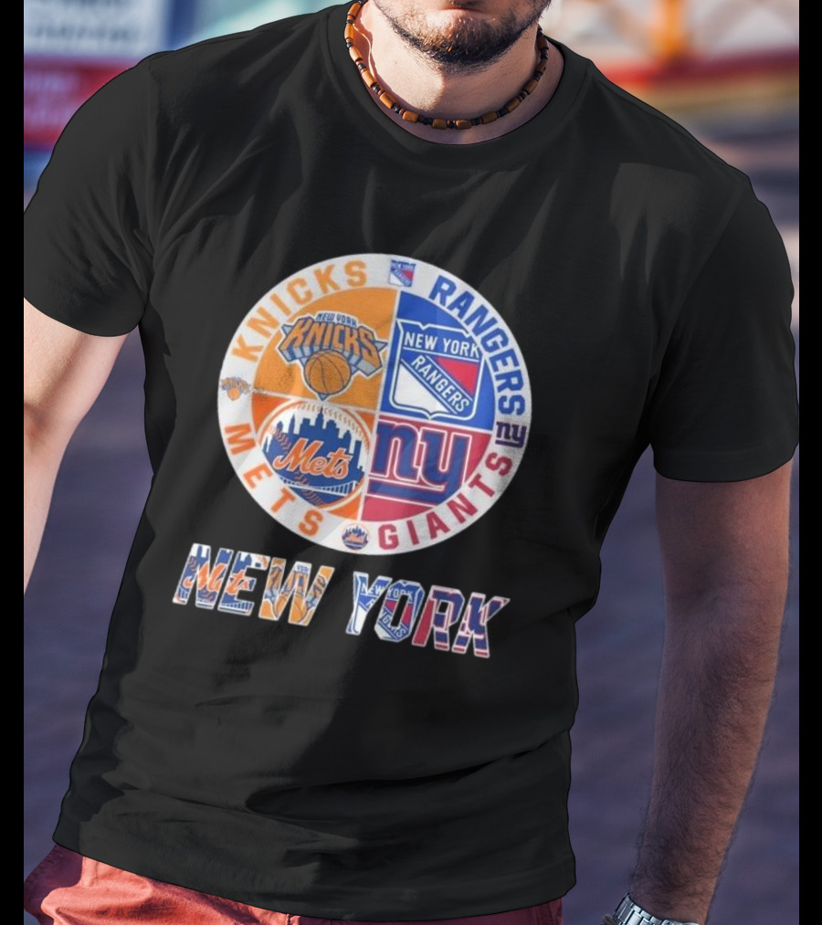 Knicks Rangers Mets Giants New York Proud Fan T-Shirt