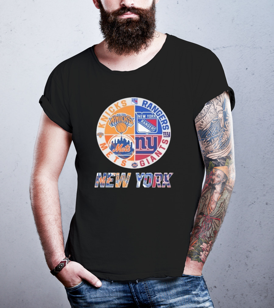 Knicks Rangers Mets Giants New York Proud Fan T-Shirt