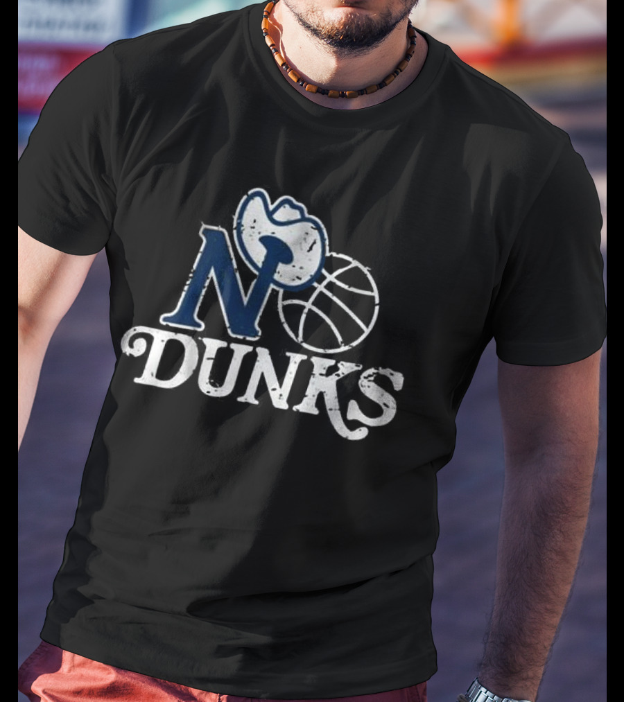 No Dunks Dallas Stars Basketball Cowboy Hat T-Shirt