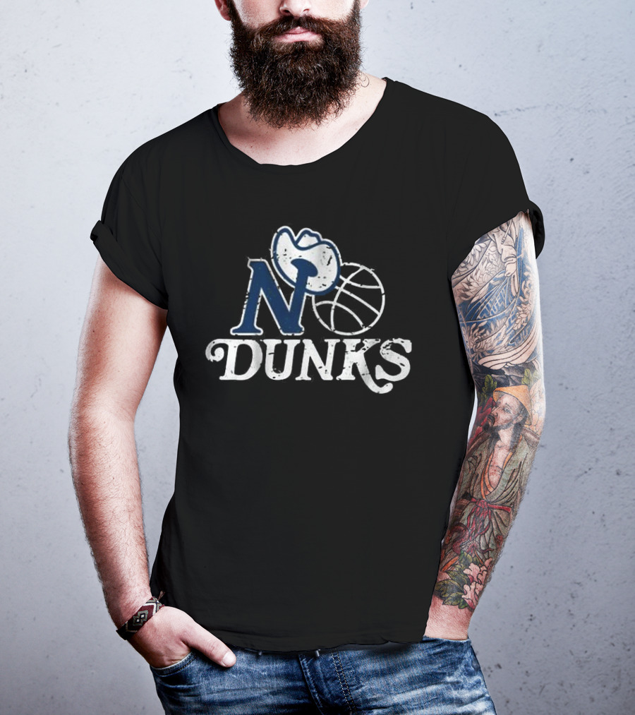 No Dunks Dallas Stars Basketball Cowboy Hat T-Shirt