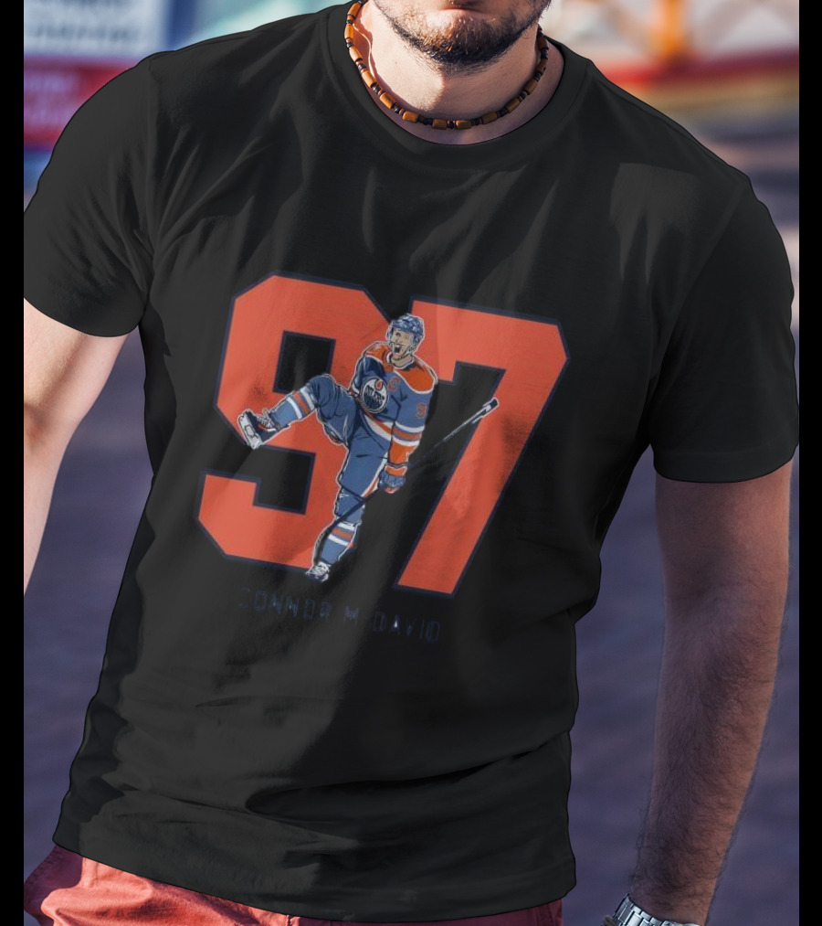 Connor McDavid 97 Edmonton Oilers Hockey Player T-Shirt