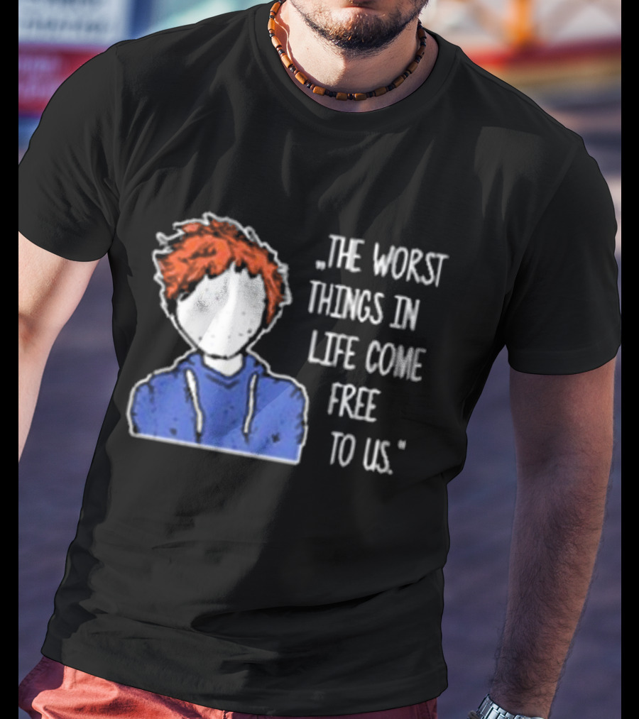 Ed Sheeran The Worst Things In Life Come Free To Us Sketch T-Shirt