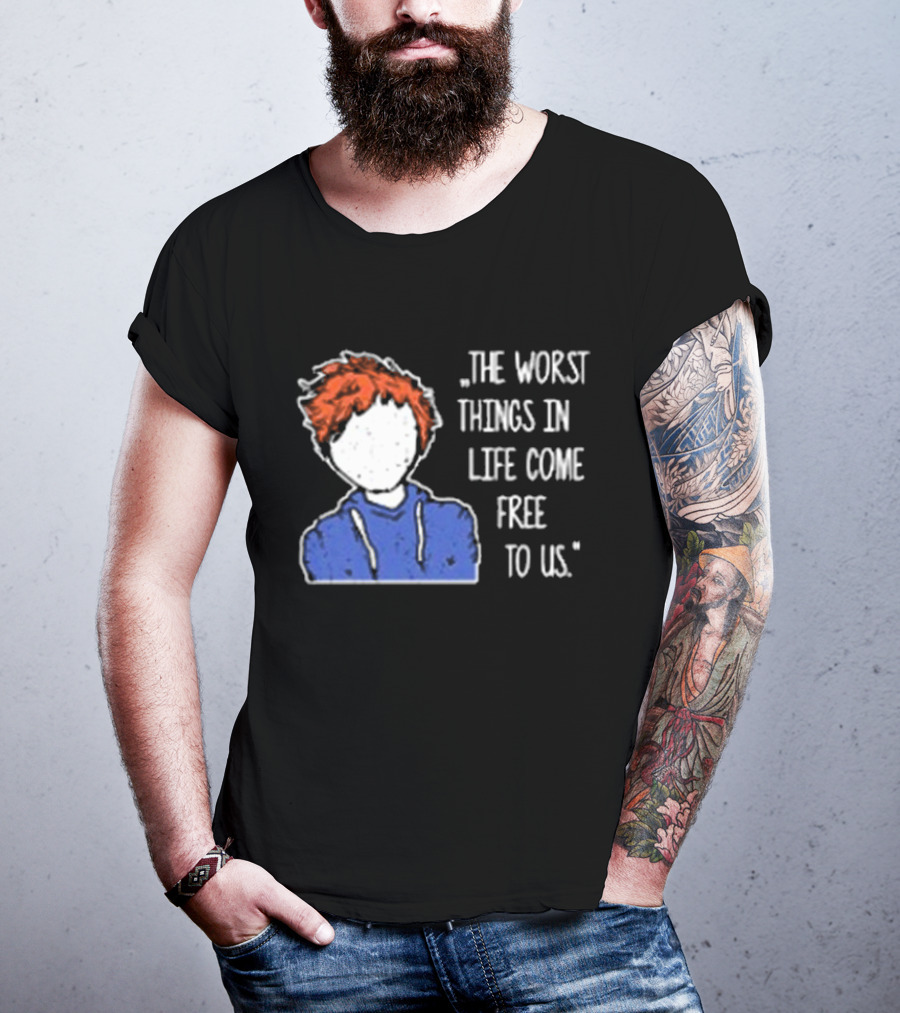 Ed Sheeran The Worst Things In Life Come Free To Us Sketch T-Shirt