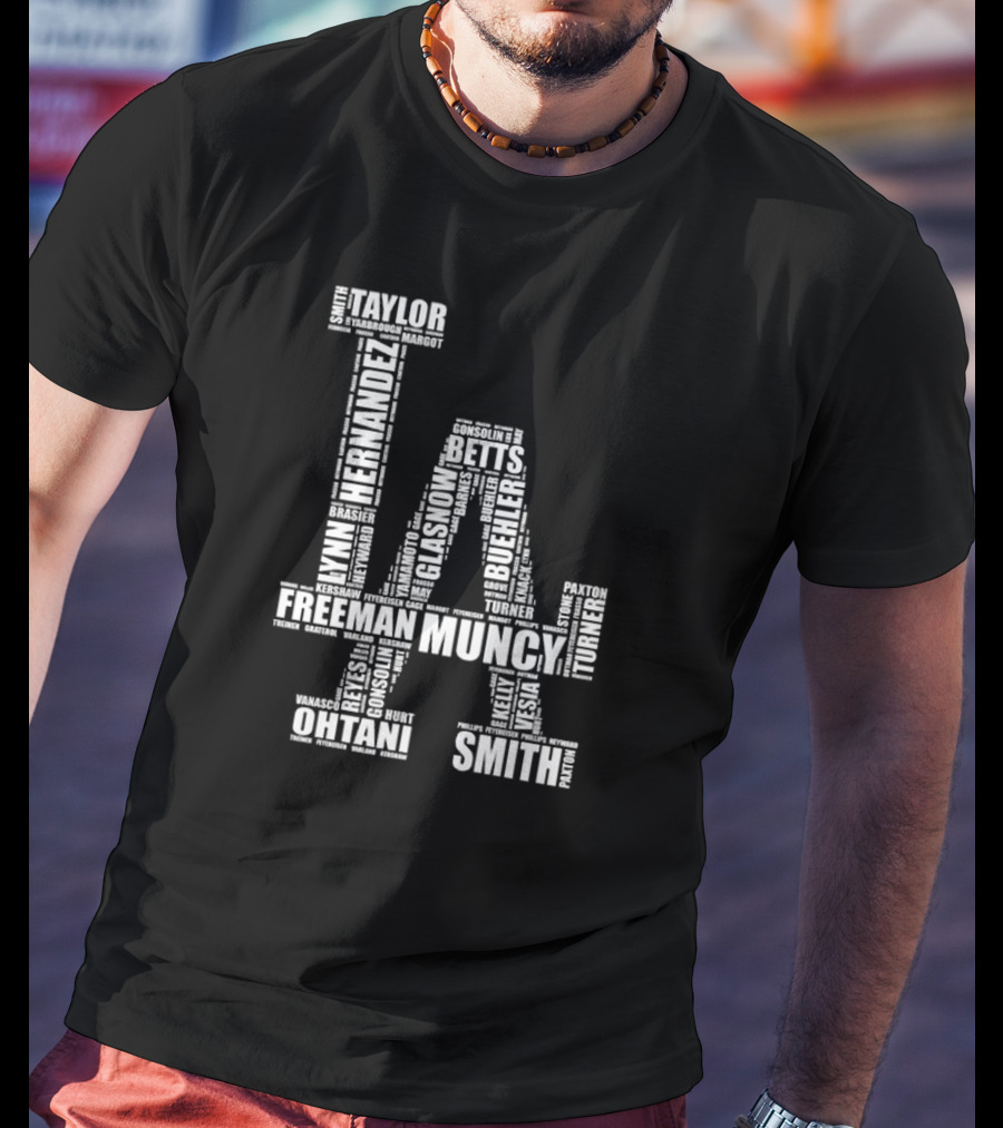 Los Angeles Dodgers LA Player Names Hernandez Betts Muncy Ohtani Smith T-Shirt