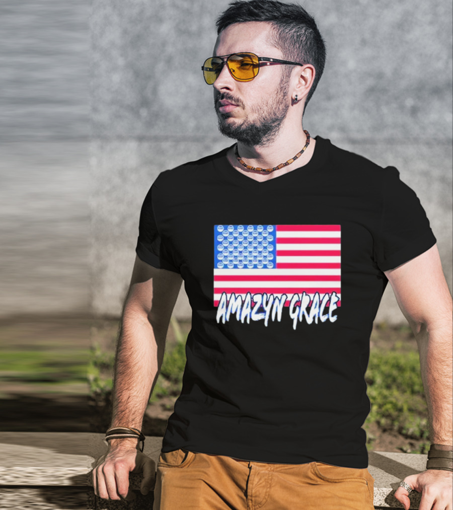 America Flag Amazyn Grace Pepsi Cap Stars T-Shirt