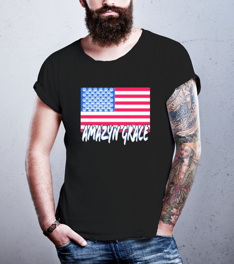 America Flag Amazyn Grace Pepsi Cap Stars T-Shirt