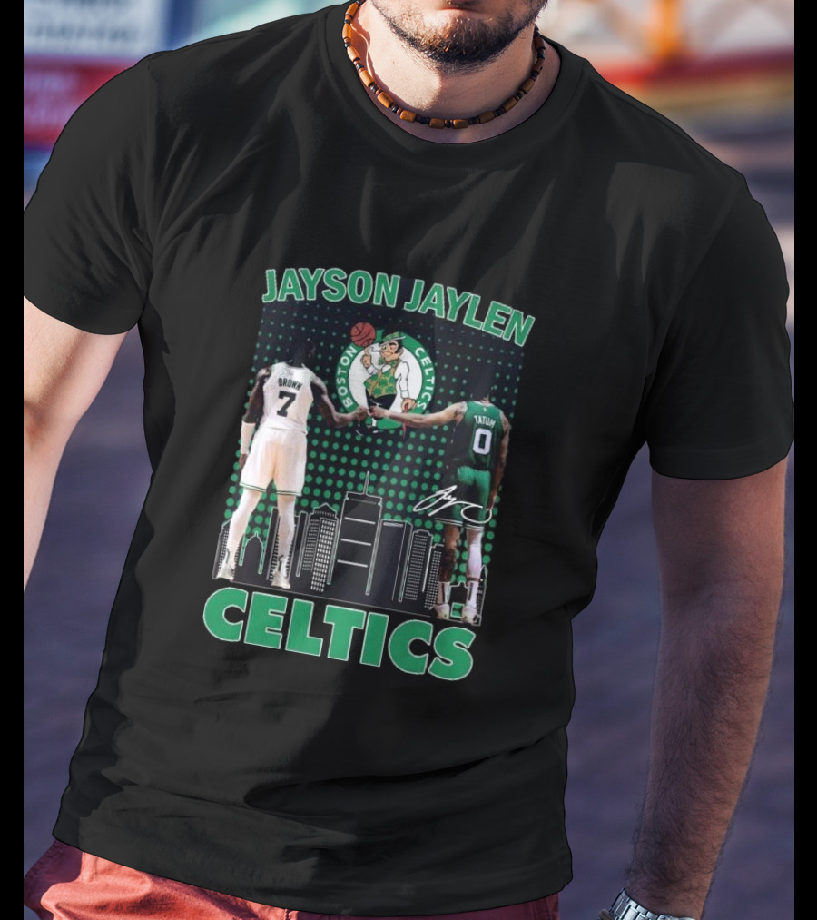 Jayson Jaylen Boston Celtics Jaylen Brown Jayson Tatum Signatures T-Shirt