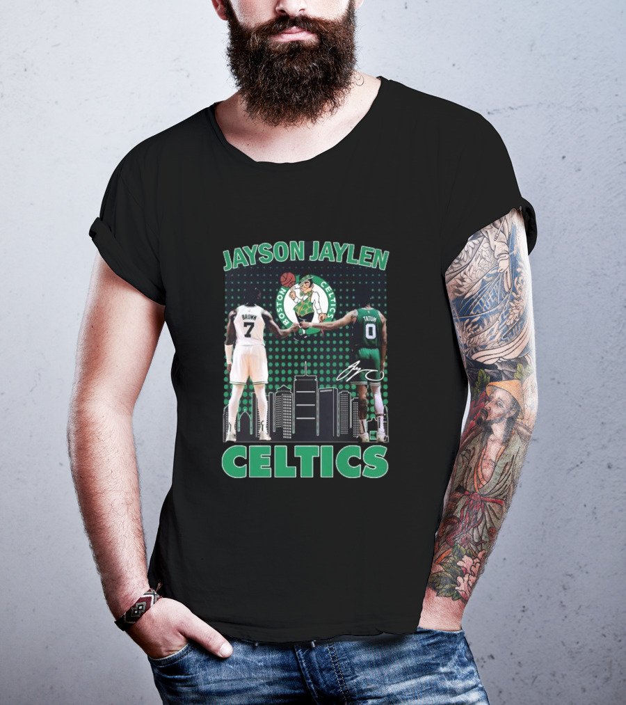 Jayson Jaylen Boston Celtics Jaylen Brown Jayson Tatum Signatures T-Shirt