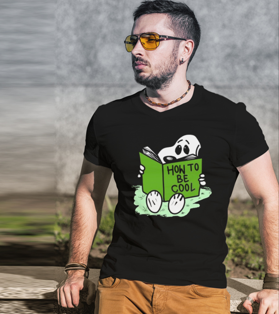 Snoopy Reading How To Be Cool Book Peanuts Comic Strip T-Shirt