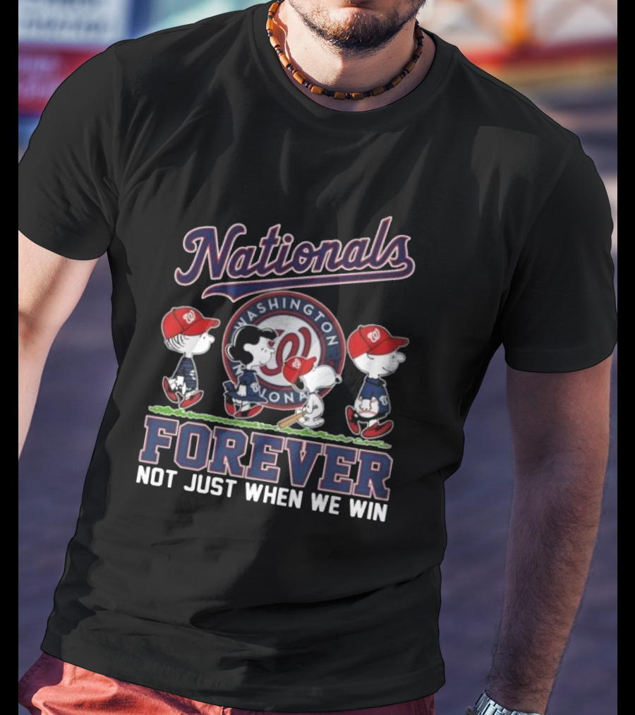 Washington Nationals Snoopy Forever Not Just When We Win Abbey Road Baseball Team Fan T-Shirt