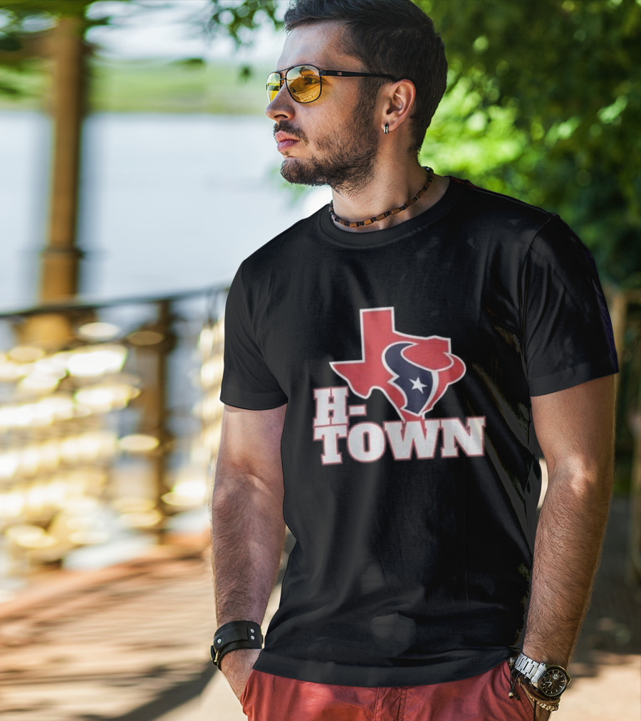 H-Town Texas Silhouette Houston Texans Star T-Shirt