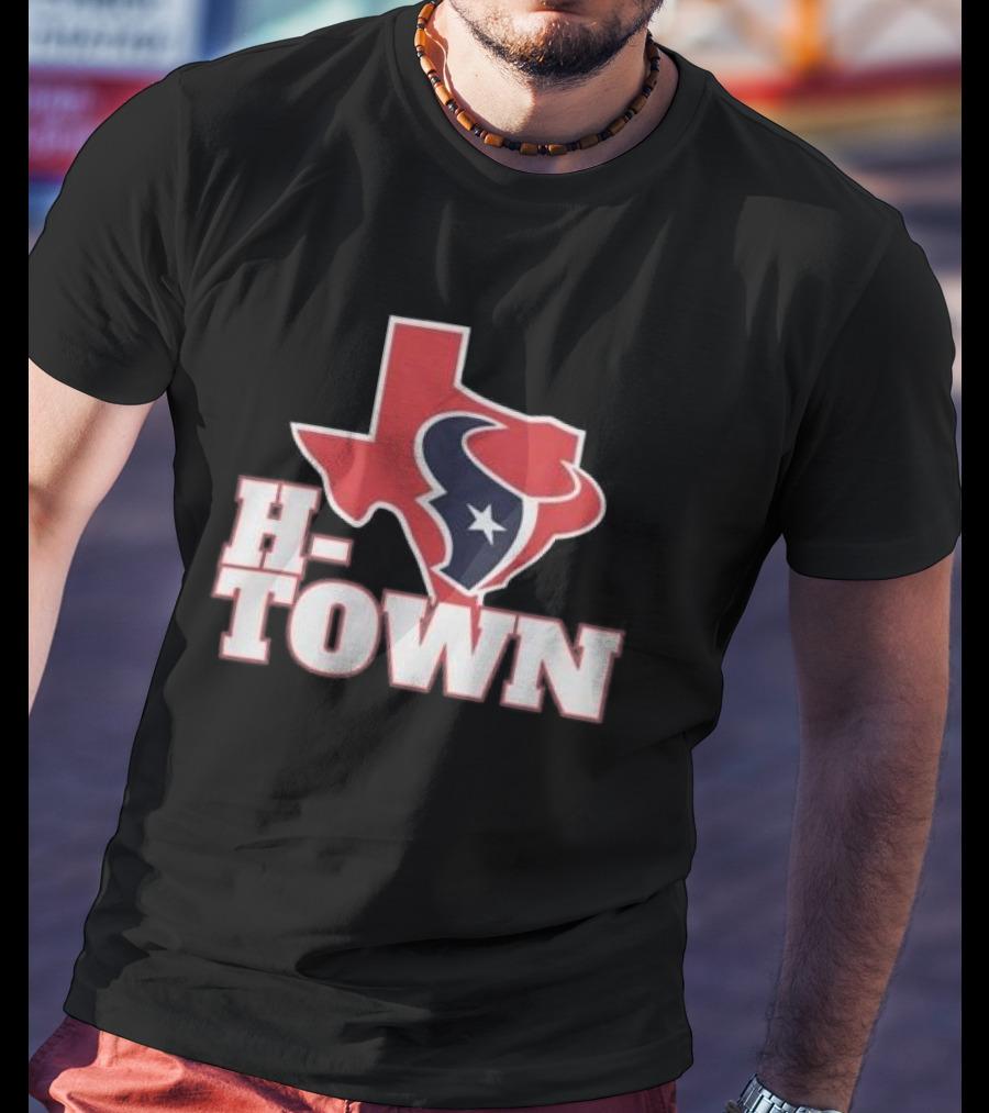 H-Town Texas Silhouette Houston Texans Star T-Shirt