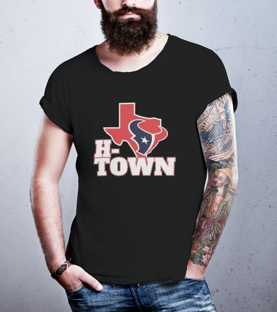 H-Town Texas Silhouette Houston Texans Star T-Shirt