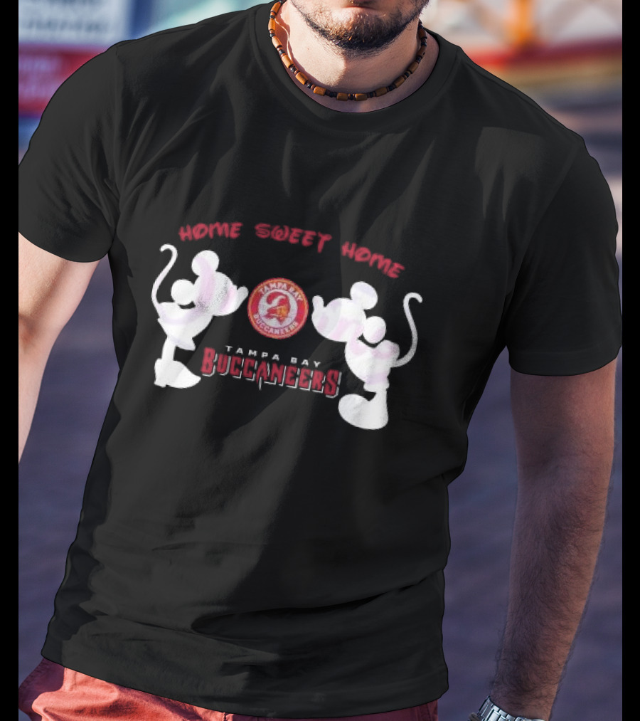 Home Sweet Home Mickey Minnie Tampa Bay Buccaneers T-Shirt