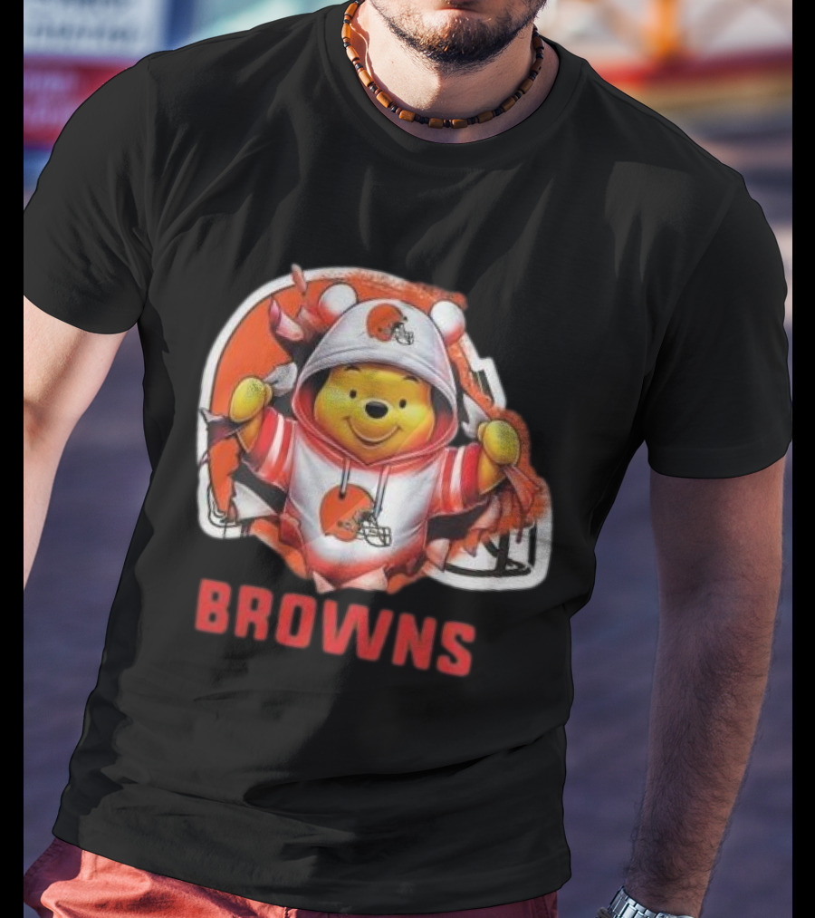 Pooh Cleveland Browns Football Team T-Shirt