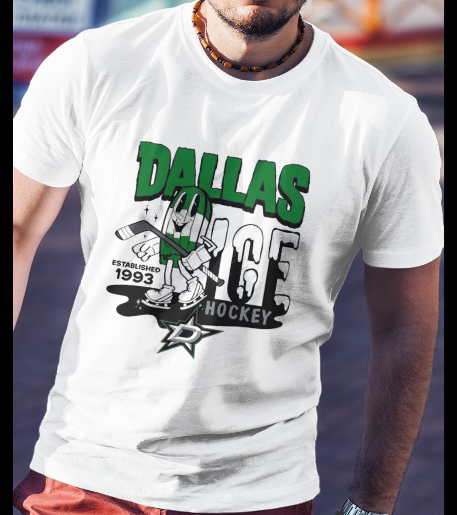 Dallas Stars Ice Hockey Established 1993 Youth Mitchell And Ness T-Shirt