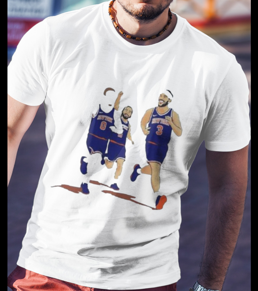 New York Knicks Donte DiVincenzo Jalen Brunson Josh Hart Villanova Basketball Team Players T-Shirt
