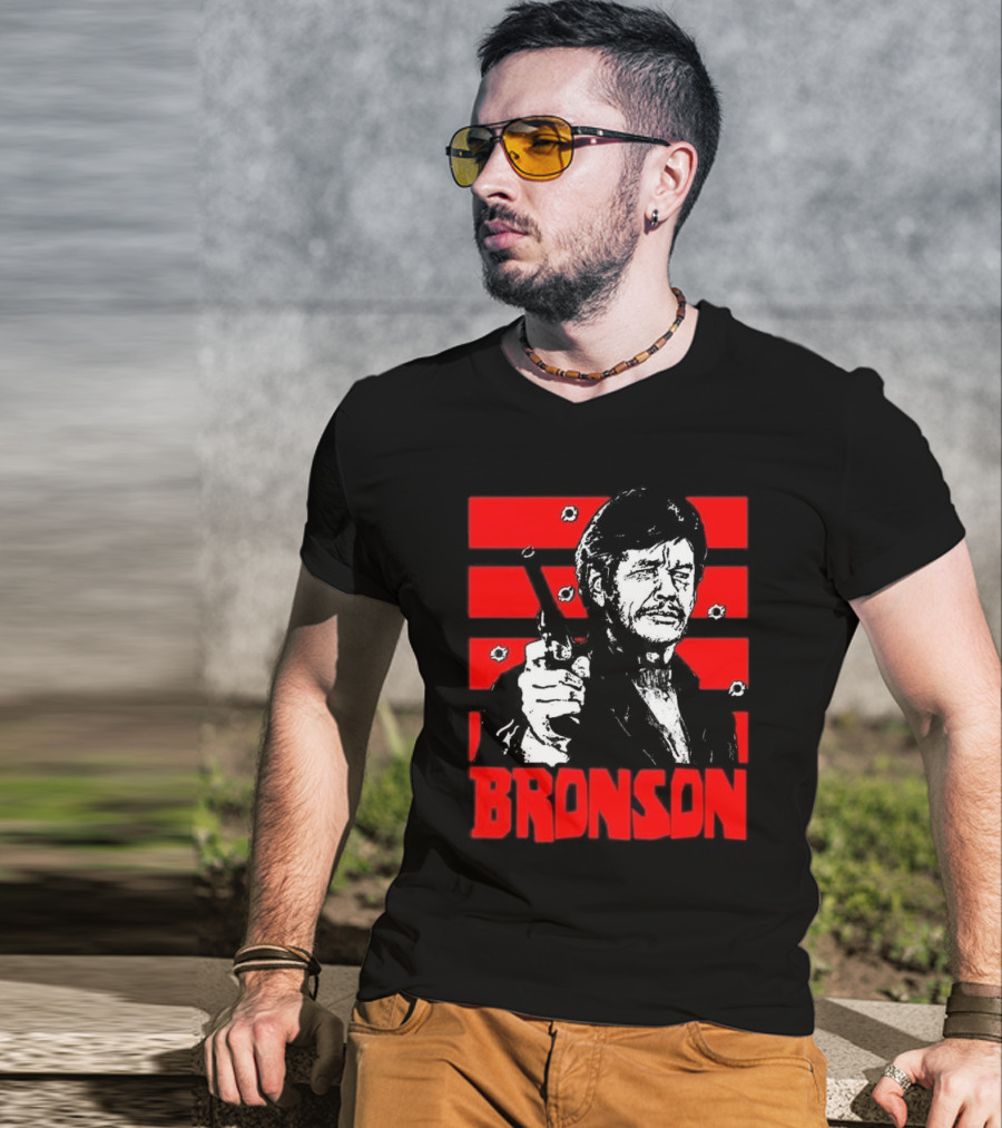 Chat Rat 99 Mag Charles Bronson 70s Movie Death Wish 1974 Gun Iconic Bronson Image T-Shirt