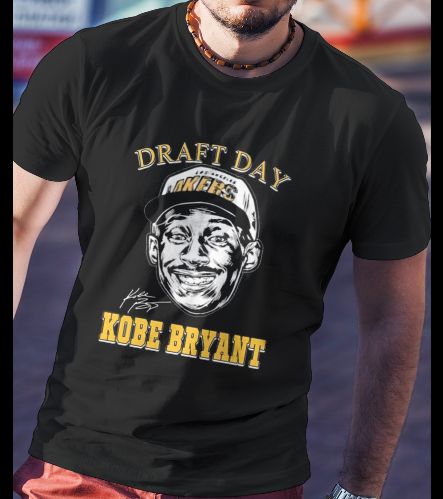 Draft Day Kobe Bryant Los Angeles Lakers Signature Memory T-Shirt