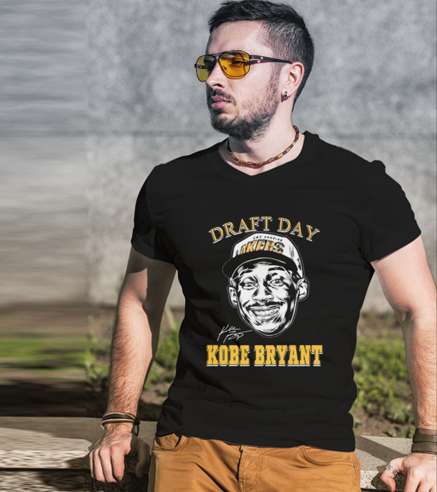 Draft Day Kobe Bryant Los Angeles Lakers Signature Memory T-Shirt