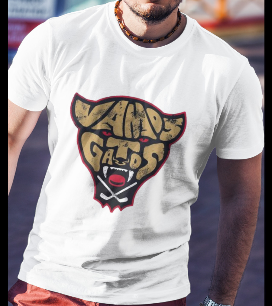 Florida Panthers Vamos Gatos Logo Cat Hockey T-Shirt