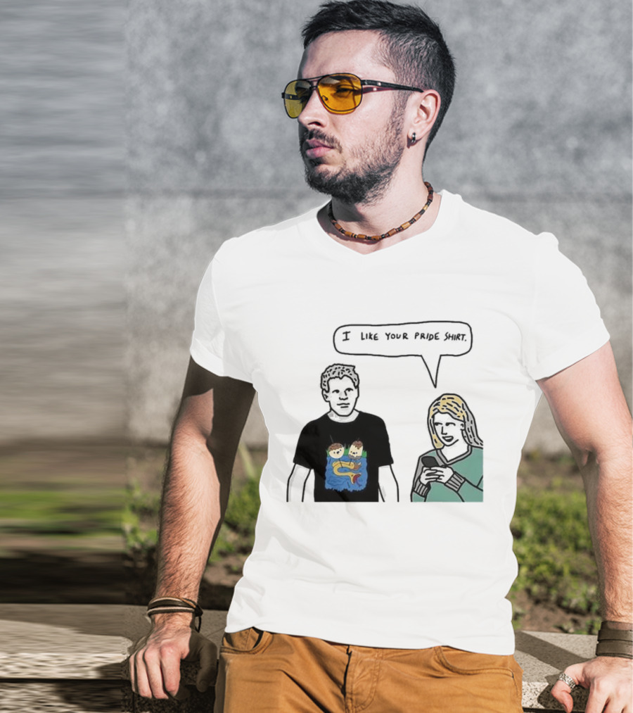 I Like Your Pride Shirt Lion And Monkeys By Water Speak Bubble T-Shirt