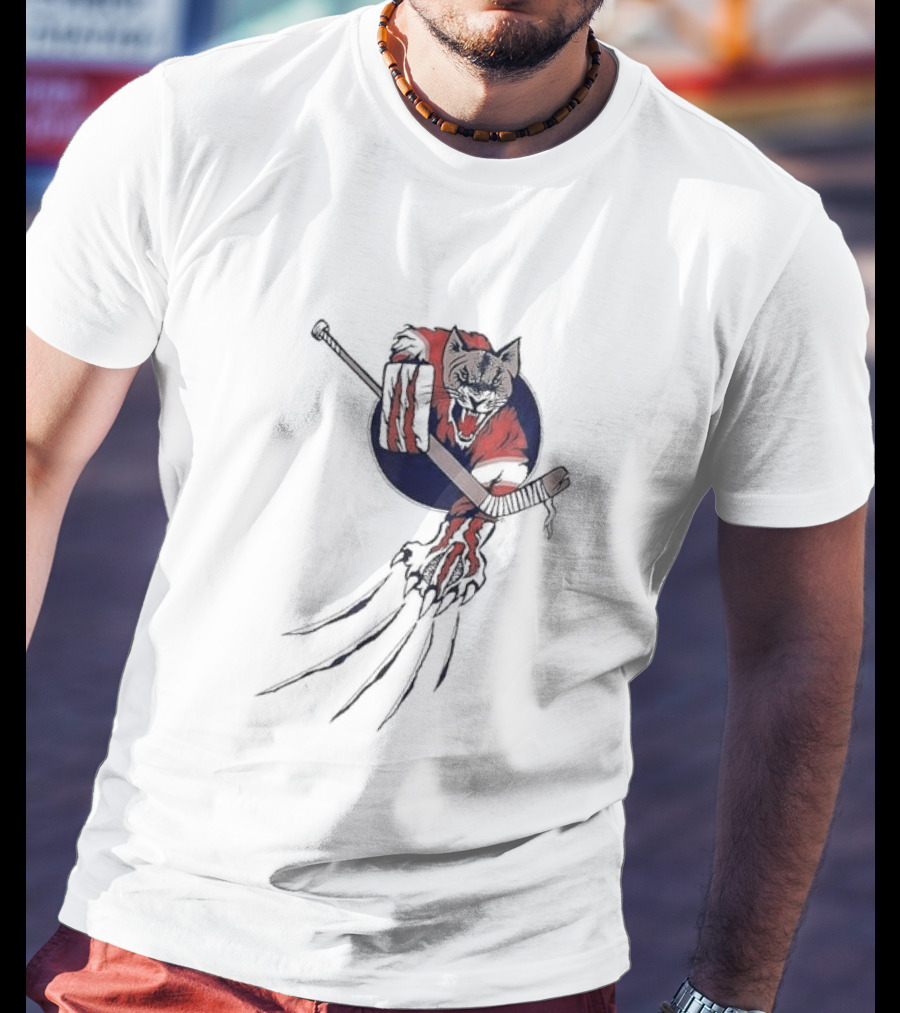 Player Goalie Beast Ice Panther Cat Cougar Hockey Claws T-Shirt
