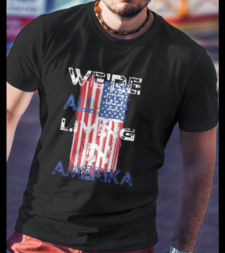 Rammstein Band We’re All Living In Amerika American Flag T-Shirt