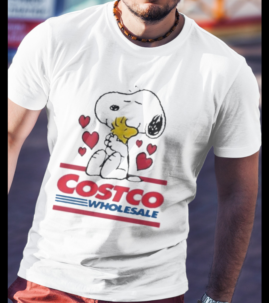 Snoopy Woodstock Hearts Costco Wholesale T-Shirt
