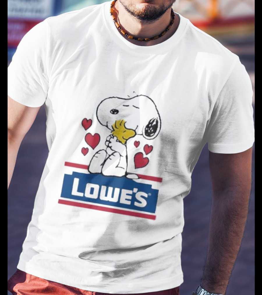 Snoopy Woodstock Hearts Lowe's Embrace T-Shirt