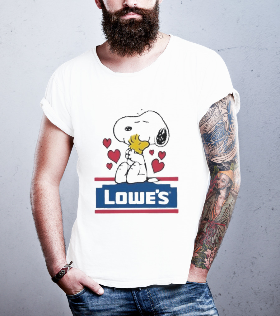 Snoopy Woodstock Hearts Lowe's Embrace T-Shirt