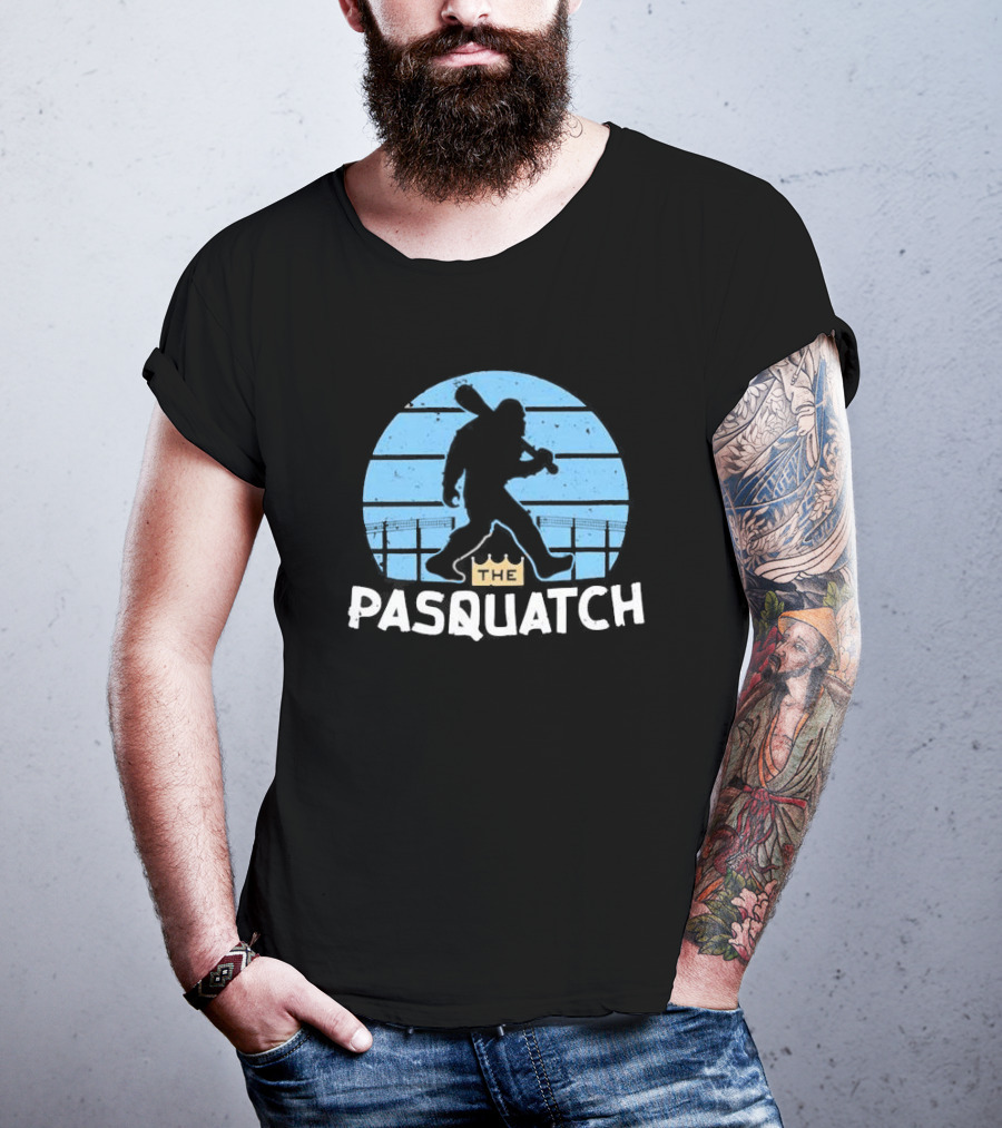 The Pasquatch Kansas City Royals Baseball Sasquatch Silhouette With Crown T-Shirt
