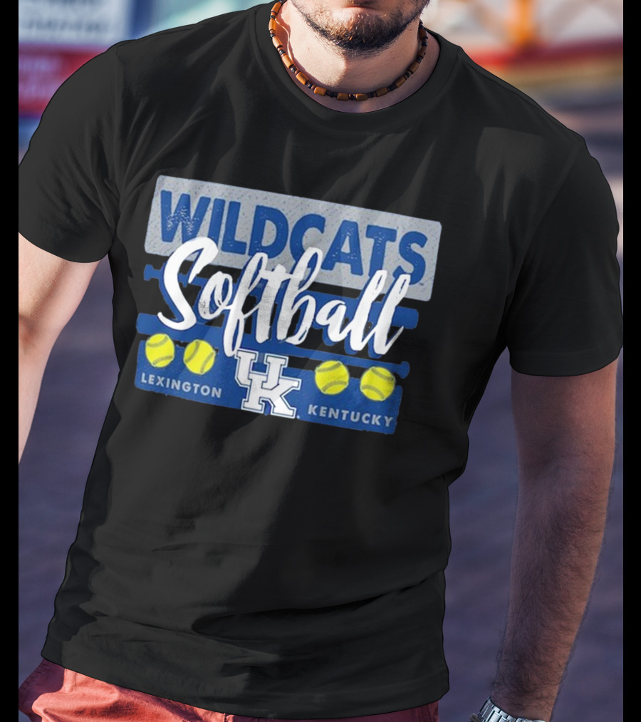 Wildcats Softball Kentucky Lexington UK Bats And Balls T-Shirt