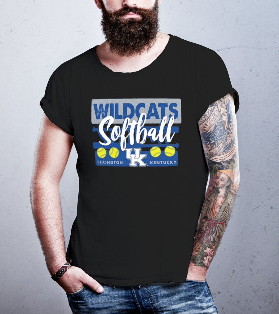 Wildcats Softball Kentucky Lexington UK Bats And Balls T-Shirt