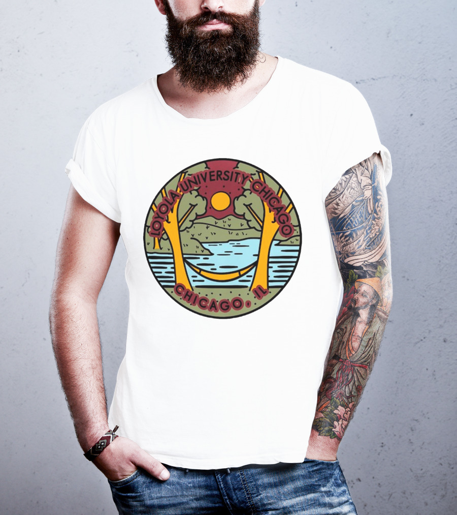 Loyola University Chicago IL Scenic Landscape Ramblers Comfort Colors T-Shirt