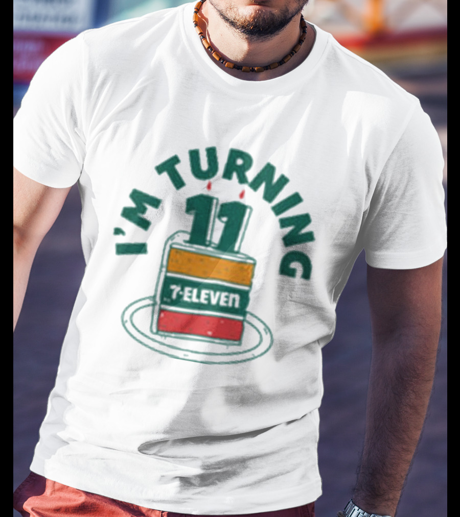 I'M TURNING 11 7-ELEVEN BIRTHDAY CAKE SLICE T-Shirt