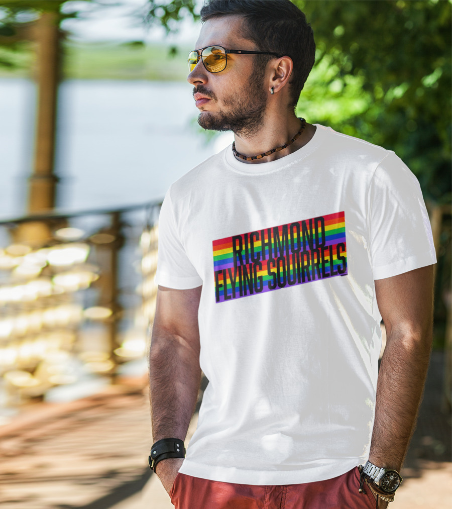 Richmond Flying Squirrels Pride Rainbow Stow T-Shirt