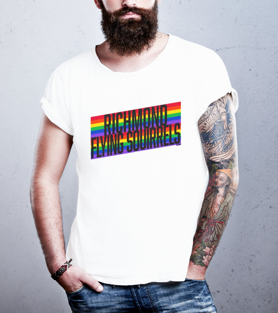 Richmond Flying Squirrels Pride Rainbow Stow T-Shirt