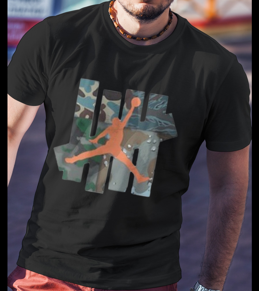 Jordan X Undefeated Camo Jumpman Be More Prepared Than Anyone Else T-Shirt