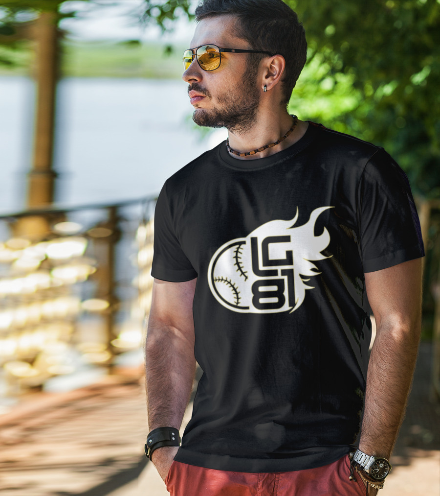 Jeff Passan Luis Gil LG 81 Baseball Flame T-Shirt