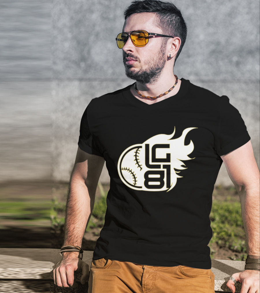 Jeff Passan Luis Gil LG 81 Baseball Flame T-Shirt